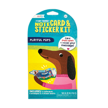 Load image into Gallery viewer, Tiny Tadas! Note Cards and Sticker Set - Playful Pups