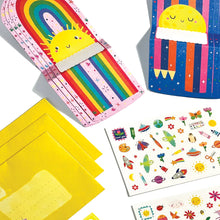 Load image into Gallery viewer, Tiny Tadas! Note Cards and Sticker Set - Hello Rainbows