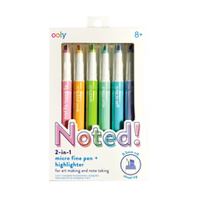 Load image into Gallery viewer, Noted! 2-in-1 Micro Fine Tip Pen and Highlighters
