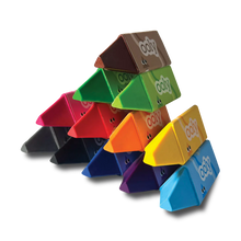 Load image into Gallery viewer, Happy Triangles Jumbo Crayons