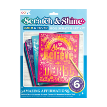 Load image into Gallery viewer, Scratch and Shine Foil Scratch Art Kit - Amazing Affirmations
