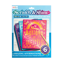 Load image into Gallery viewer, Scratch and Shine Foil Scratch Art Kit - Amazing Affirmations