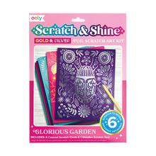 Load image into Gallery viewer, Scratch and Shine Foil Scratch Art Kit - Glorious Garden