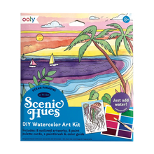 Load image into Gallery viewer, Scenic Hues DIY Watercolor Art Kit - Ocean Paradise