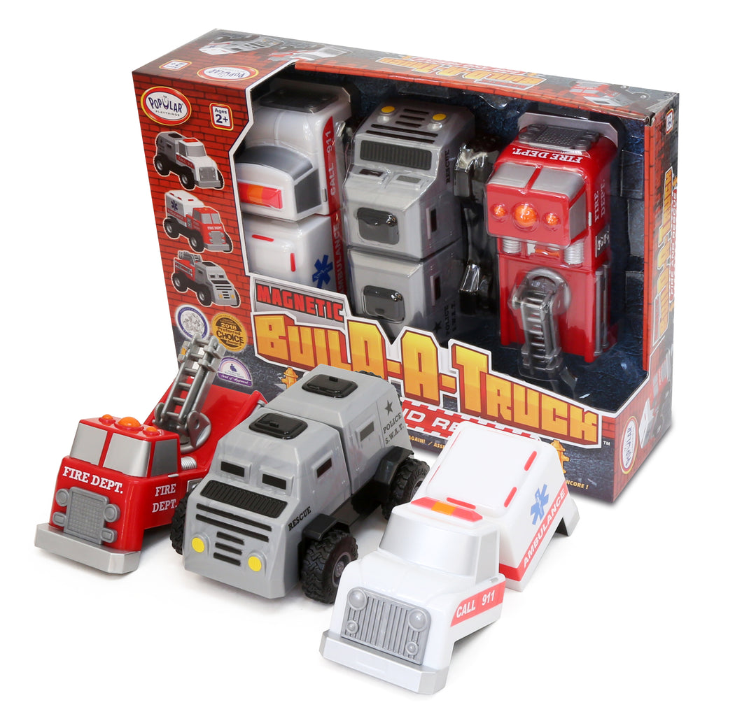 Magnetic Build-A-Truck - Fire & Rescue