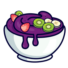 Load image into Gallery viewer, Mini Acai Bowl 2" Thinking Putty