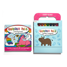 Load image into Gallery viewer, Carry Along Crayon & Coloring Book Kit -Unicorn Pals