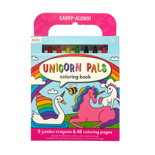 Load image into Gallery viewer, Carry Along Crayon & Coloring Book Kit -Unicorn Pals