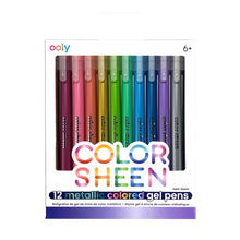 Load image into Gallery viewer, Color Sheen Metallic Gel Pens - Set of 12