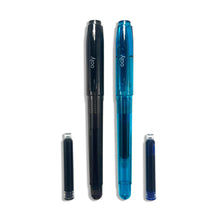 Load image into Gallery viewer, Splendid Duo Fountain Pens - Black & Blue Ink