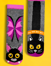 Load image into Gallery viewer, Bat & Black Cat Socks - Adults (sm)