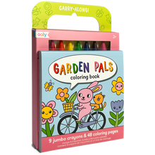 Load image into Gallery viewer, Carry Along Crayon & Coloring Book Kit - Garden Pals