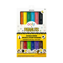 Load image into Gallery viewer, OLxPeanuts Double-Ended Brush & Stamp Markers