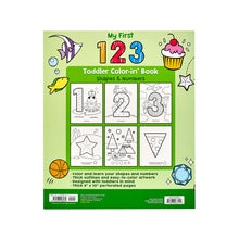 Load image into Gallery viewer, Toddler Coloring Book - 123 Shapes & Numbers