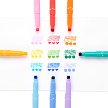 Load image into Gallery viewer, Confetti Stamp Double-Ended Markers - set of 9