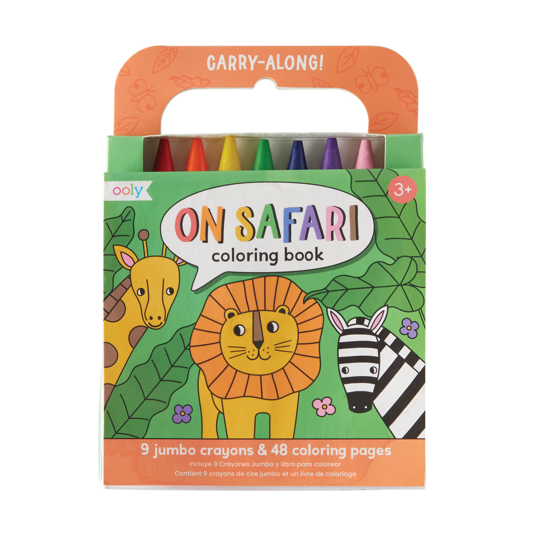 Carry Along Crayon & Coloring Book Kit - On Safari