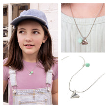Load image into Gallery viewer, Emma Necklace - Silver Paper Airplane