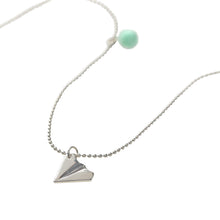 Load image into Gallery viewer, Emma Necklace - Silver Paper Airplane