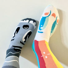 Load image into Gallery viewer, Rainbowface & Mr Gray Collectible Mismatched Socks - Opposocks Artist Series