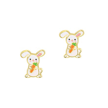 Load image into Gallery viewer, Cutie Enamel Studs Bunny Hugs