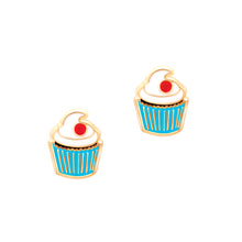 Load image into Gallery viewer, Cutie Enamel Studs Whipped Cream Cupcake
