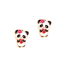 Load image into Gallery viewer, Cutie Enamel Studs Panda Love