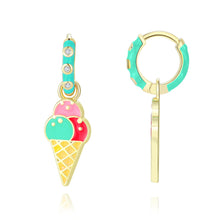 Load image into Gallery viewer, Huggie Earrings Ice Cream Treat