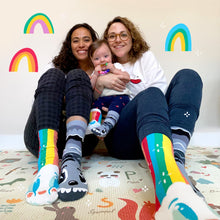 Load image into Gallery viewer, Rainbowface & Mr Gray Collectible Mismatched Socks - Opposocks Artist Series