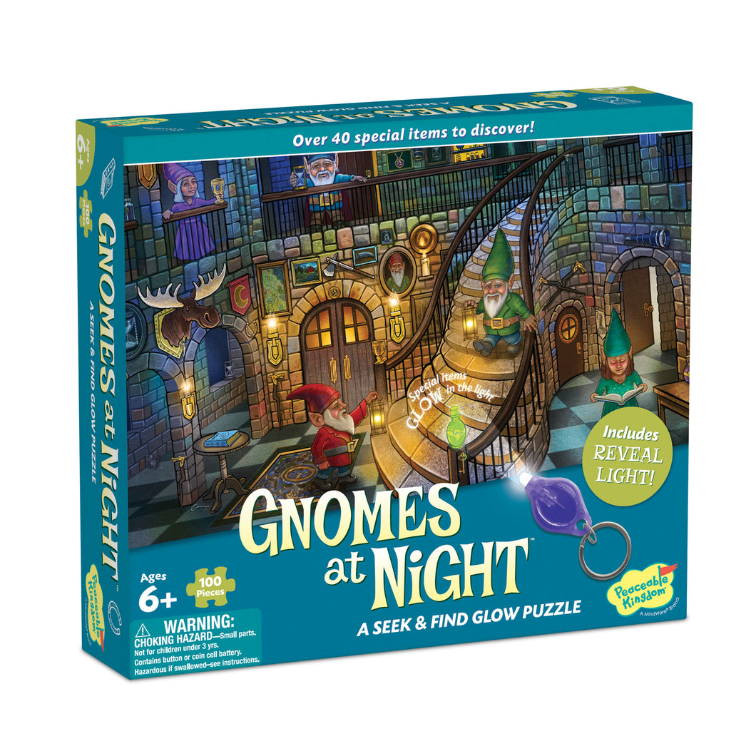 Seek & Find Glow Puzzle: Gnomes At Night
