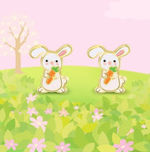 Load image into Gallery viewer, Cutie Enamel Studs Bunny Hugs