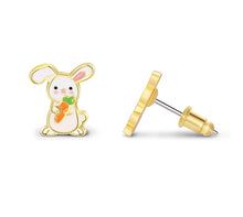Load image into Gallery viewer, Cutie Enamel Studs Bunny Hugs