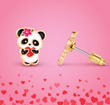 Load image into Gallery viewer, Cutie Enamel Studs Panda Love