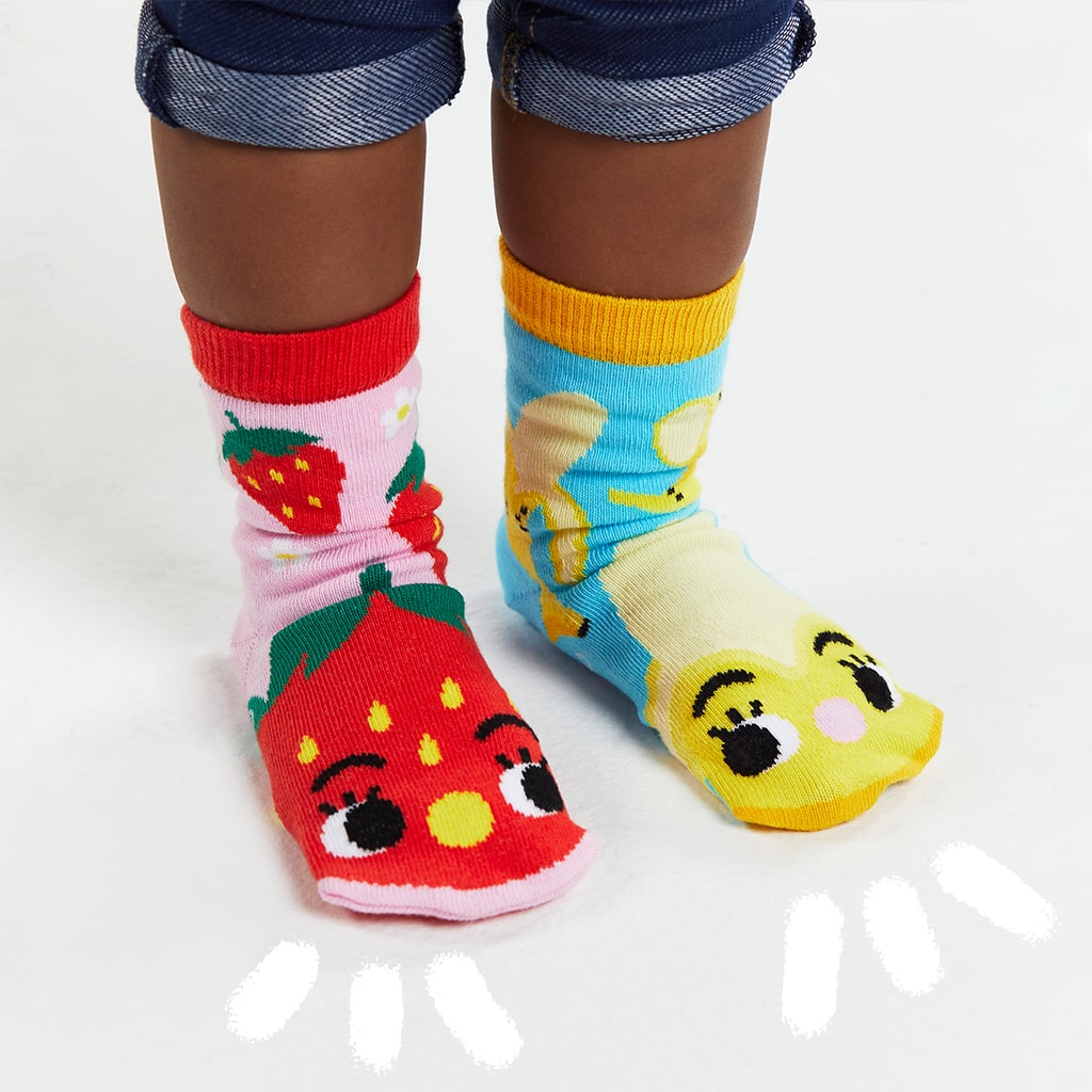 Strawberry & Banana Collectible Mismatched Socks