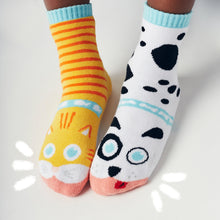 Load image into Gallery viewer, Cat & Dog Kids Collectible Mismatched Socks