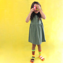Load image into Gallery viewer, Burger & Fries Kids Collectible Mismatched Socks - Crowded Teeth Artist Series