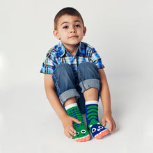 Load image into Gallery viewer, T-Rex & Triceratops Collectible Mismatched Socks