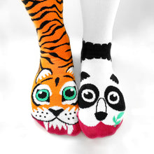 Load image into Gallery viewer, Panda & Tiger Collectible Mismatched Socks