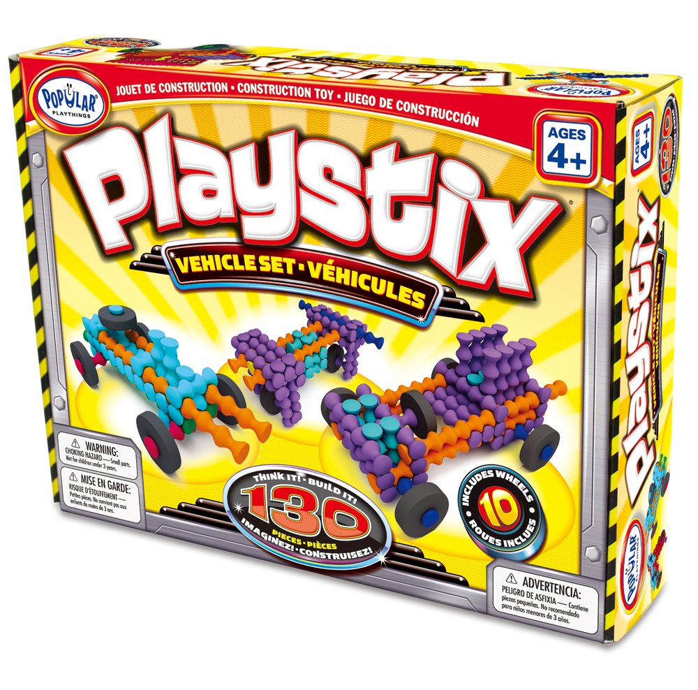 Playstix 130 Piece Vehicle Set