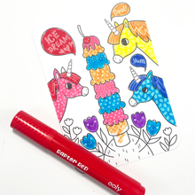 Load image into Gallery viewer, Undercover Art Hidden Patterns Coloring Activity - Unicorn Friends
