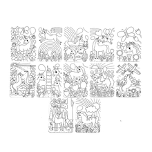 Load image into Gallery viewer, Undercover Art Hidden Patterns Coloring Activity - Unicorn Friends
