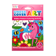 Load image into Gallery viewer, Undercover Art Hidden Patterns Coloring Activity - Unicorn Friends
