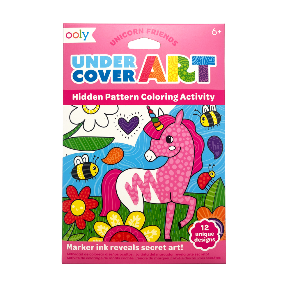 Undercover Art Hidden Patterns Coloring Activity - Unicorn Friends
