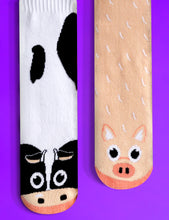 Load image into Gallery viewer, Cow &amp; Pig Kids Collectible Mismatched Socks
