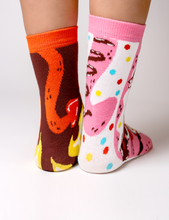 Load image into Gallery viewer, Purrty Sweet &amp; Feline Spicy Socks - Kids (lg)
