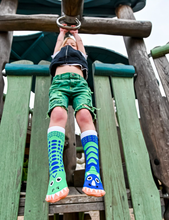 Load image into Gallery viewer, T-Rex &amp; Triceratops Socks - Kids (sm)
