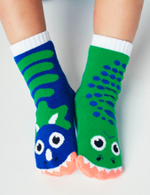 Load image into Gallery viewer, T-Rex &amp; Triceratops Socks - Kids (sm)
