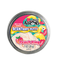 Load image into Gallery viewer, Scentsory Peach Ring 2.75&quot; Thinking Putty
