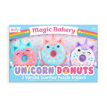 Load image into Gallery viewer, Magic Bakery Unicorn Donuts Scented Erasers
