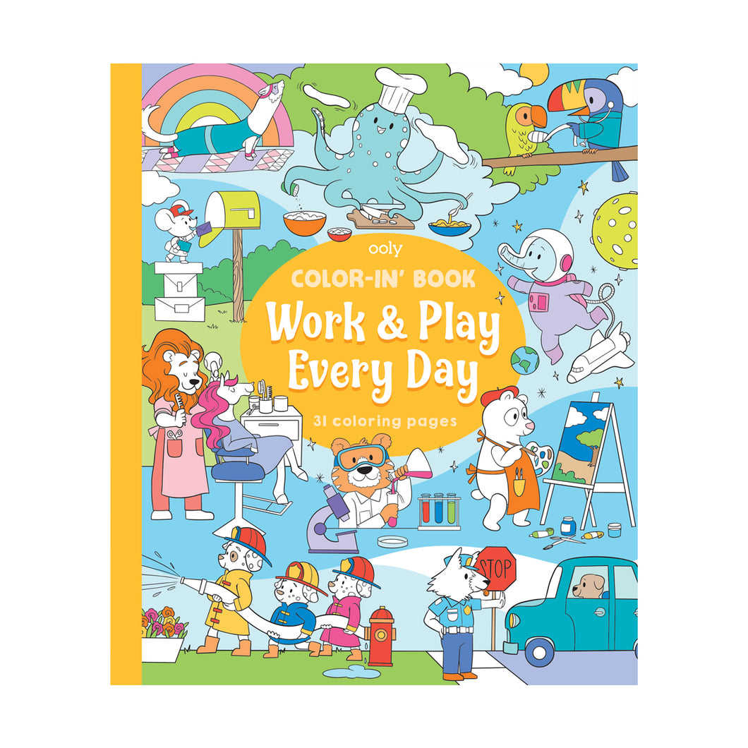 Color-in' Book - Work and Play Everyday