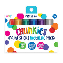 Load image into Gallery viewer, Chunkies Paint Sticks Metallic 6 Pack
